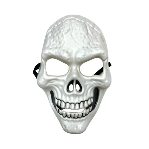 Mascara Calavera Blanca Plastico x1u