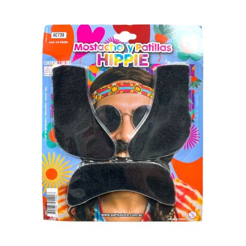 Mostacho y Patillas de Hippie