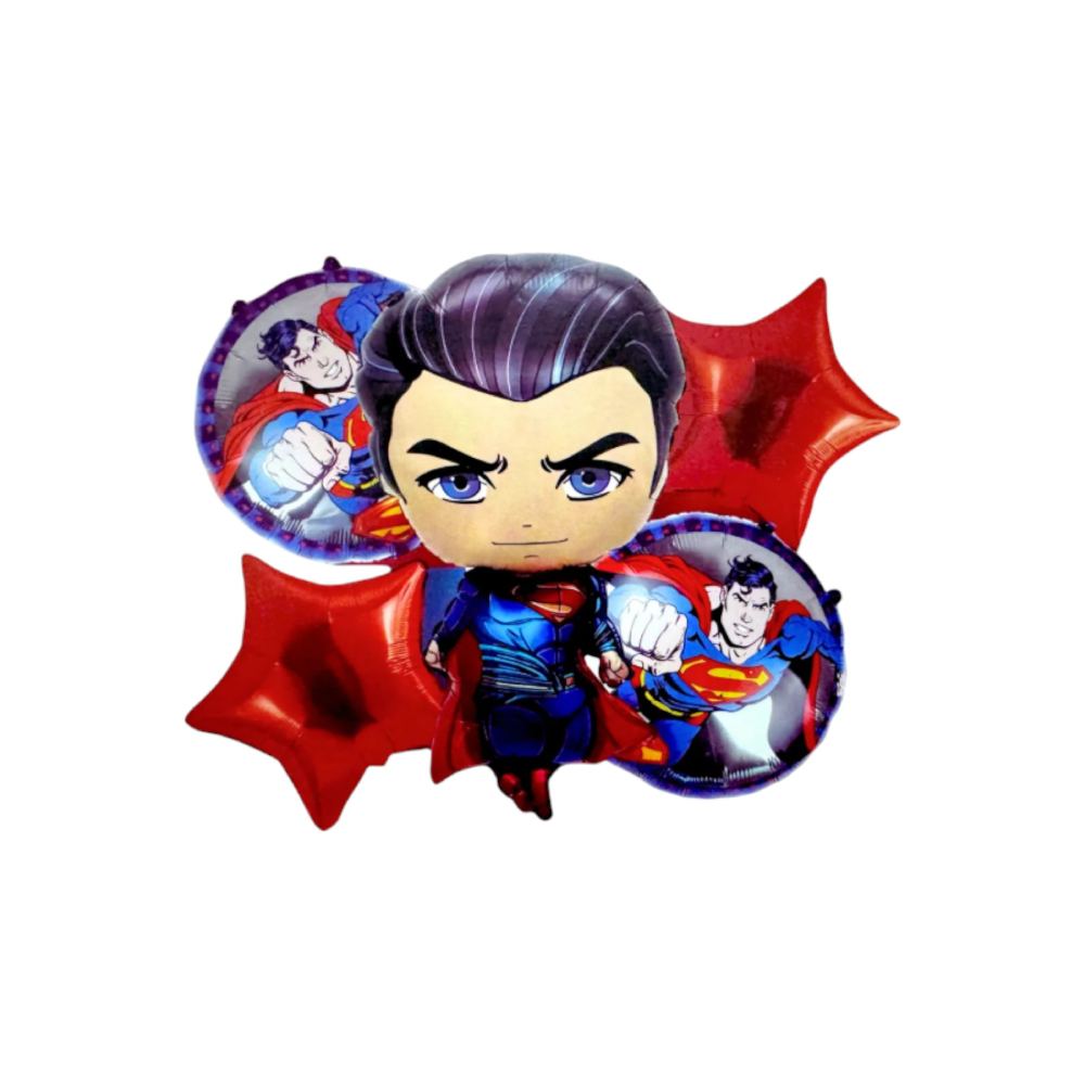 Set de Globos Metalizados Superman 5 Piezas