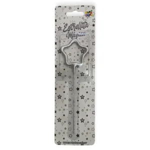 Vela CHISPITAS ESTRELLA Sparkles Color PLATEADO