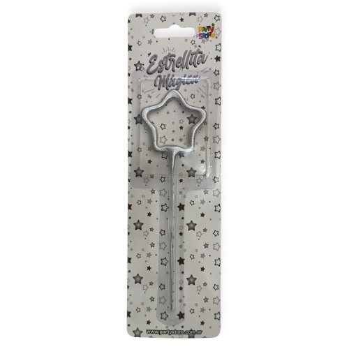 Vela CHISPITAS ESTRELLA Sparkles Color PLATEADO