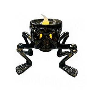 Vela LED Calavera Macabra (Luz Cálida) x1u