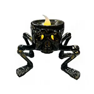 Vela LED Calavera Macabra (Luz Cálida) x1u