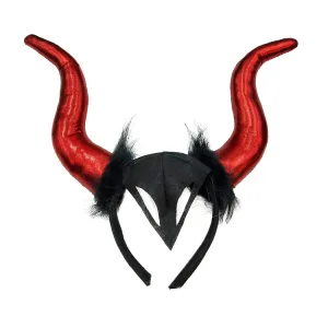 Vincha Cuernos Malefica Grande 35cm Color Rojo