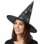 Gorro Bruja Negro Estampado Tela Araña / Halloween Fantasma x1u