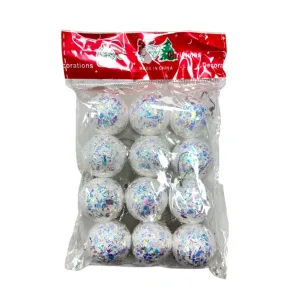 Bolas Confetti Tornasolada 3 cm x12 Unidades