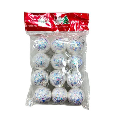 Bolas Confetti Tornasolada 3 cm x12 Unidades