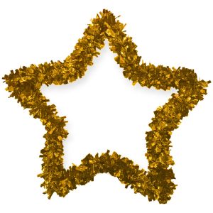 Estrella Dorado Navidad Tinsel