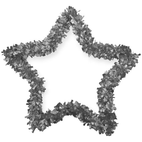 Estrella Plateada Navidad Tinsel