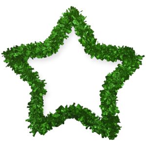 Estrella Verde Navidad Tinsel