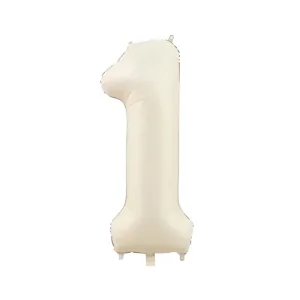 Globo Numero Inflable 1 Cream 40cm