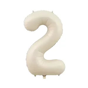 Globo Numero Inflable 2 Cream 40cm