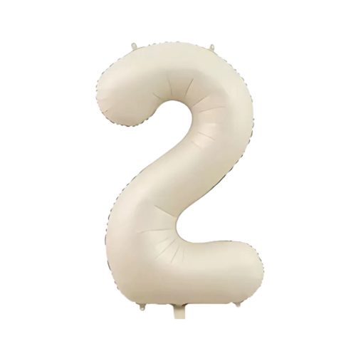 Globo Numero Inflable 2 Cream 40cm