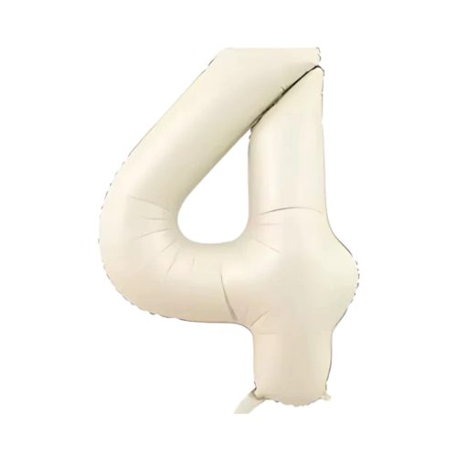 Globo Numero Inflable 4 Cream 40cm