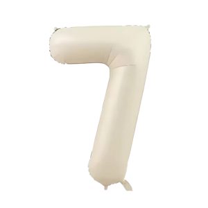 Globo Numero Inflable 7 Cream 40cm