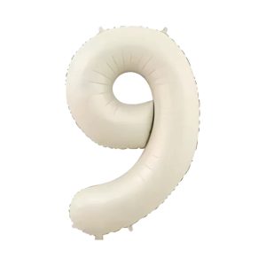Globo Numero Inflable 9 Cream 40cm