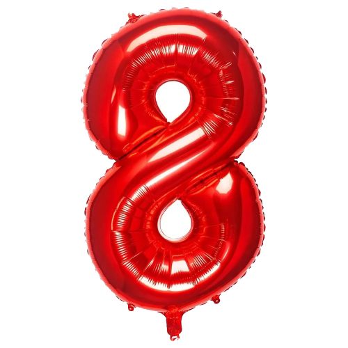 Globo Numero Inflable 8 Rojo 40cm