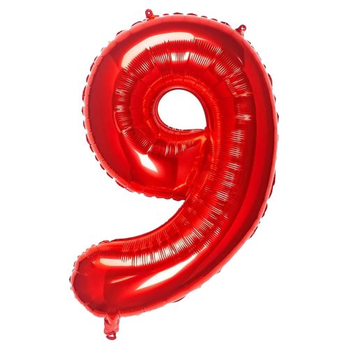 Globo Numero Inflable 9 Rojo 40cm