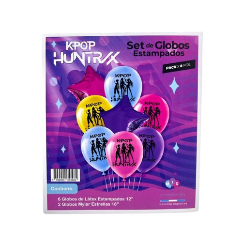 Set Globos Guerreras KPOP 8 Pcs