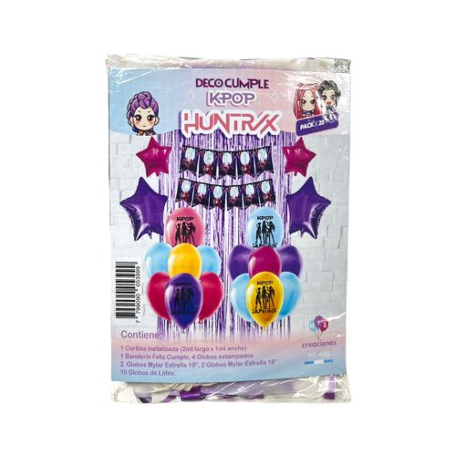 Set Decoración Completo Guerreras KPOP Feliz Cumpleaños x20pcs