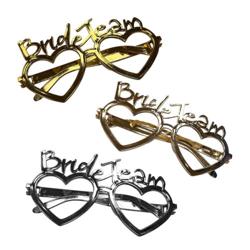 Anteojos Corazon Bride Team Metalizado Colores Surtidos x1 Unidad