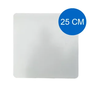 Bandeja Base Fibrofacil Cuadrada Para Torta Blanco 25 x 25 Cm