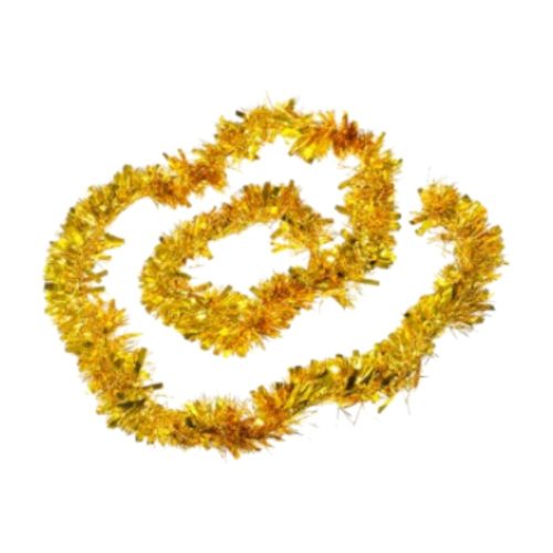 Boa Navideña Metalizada Dorada 200 cm x 9 cm