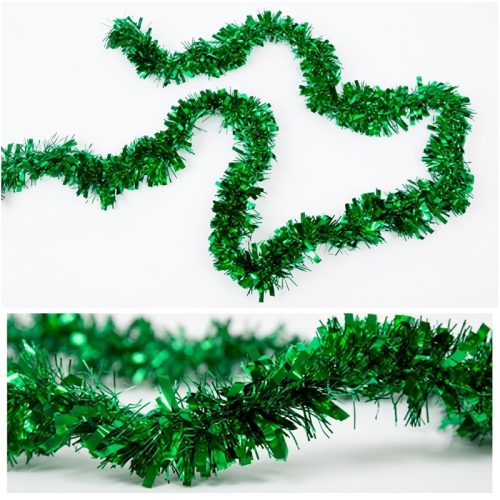 Boa Navideña Metalizada Verde 200 cm x 9 cm