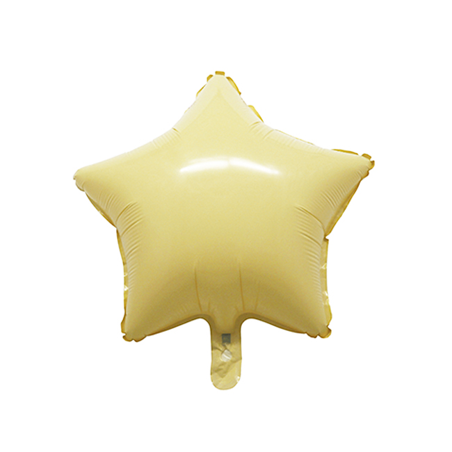 Globo Estrella Color Amarillo PASTEL 45 CM