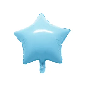 Globo Estrella Color Celeste PASTEL 45 CM