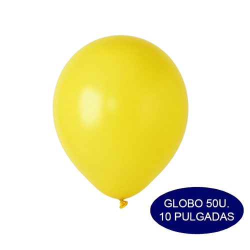 Globos Color Amarillo 10 Pulgadas 50 Unidades