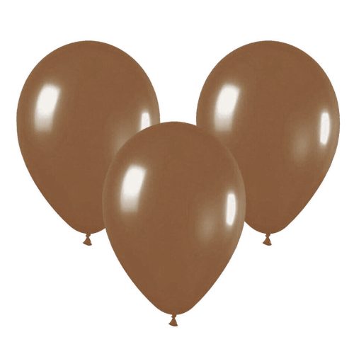 Globo Latex Liso Color MARRON X10 Unidades