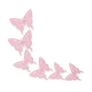 Adorno Mariposa Calada Rosa x6 Unidades Modelos Surtidos
