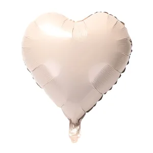 Globo Corazón Inflable Metalizado Color Natural 45 cm