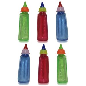 Mamadera Cristal Colores Surtidos Plástico 8cm x6u