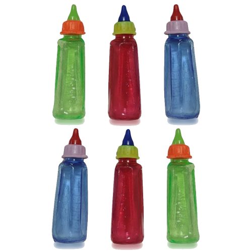 Mamadera Cristal Colores Surtidos Plástico 8cm x6u