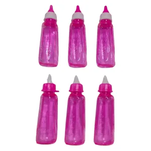 Mamadera Cristal Rosa Plástico 8cm x6u