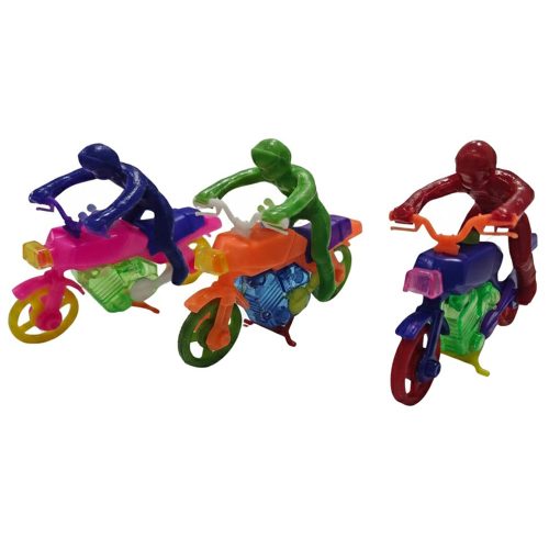 Moto con Piloto Plástico 10cm x3u