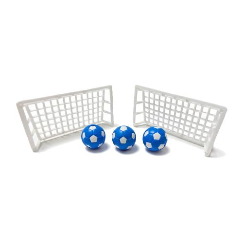 Pelotitas de Futbol Plásticas Celeste y Blanco x3U con Arcos