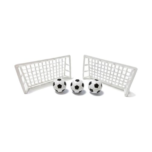 Pelotitas de Futbol Plásticas Blanco y Negro x3U con Arcos