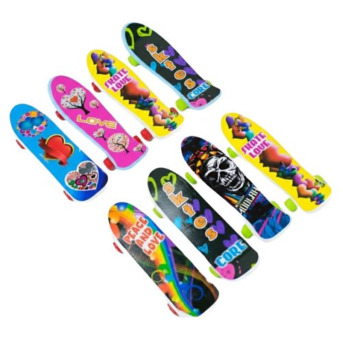 Skate Plástico 9cm x6u Estampados