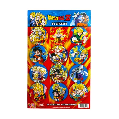 Stickers Autoadhesivos Dragon Ball Z x24 Unidades Licencia Oficial