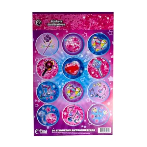 Stickers Autoadhesivos Pop x24 Unidades