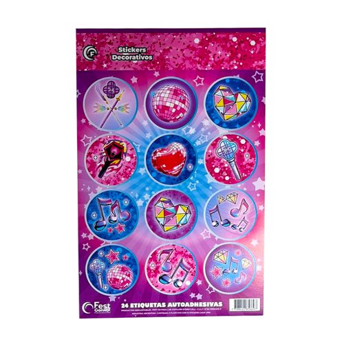 Stickers Autoadhesivos Pop x24 Unidades