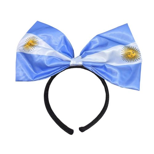 Oreja Vincha Argentina Tela Moño x1u