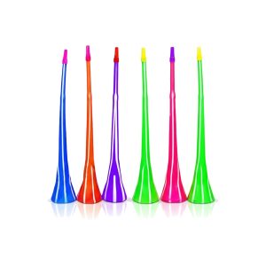 Vuvuzela con Silbato Fluo Bicolor 60cm x1u