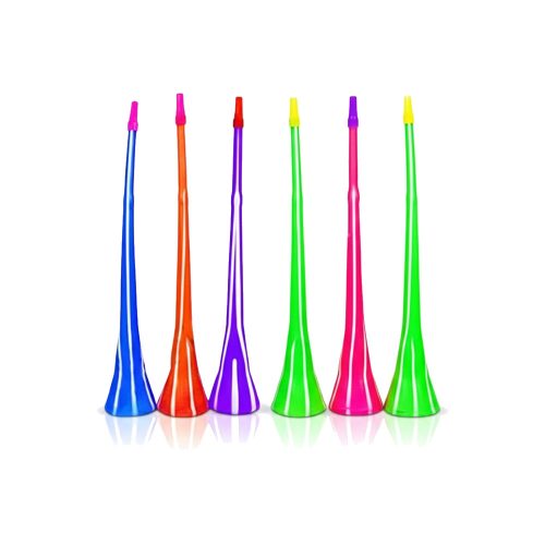 Vuvuzela con Silbato Fluo Bicolor 60cm x1u