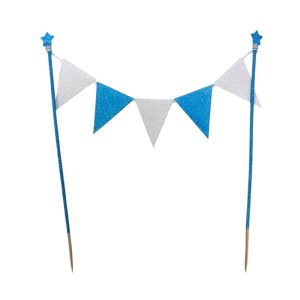 Banderin para Torta Gibreado Blanco y Celeste