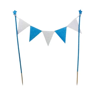 Banderin para Torta Gibreado Blanco y Celeste