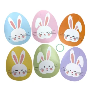 Banderin Pascuas Caras de Conejitos x6u